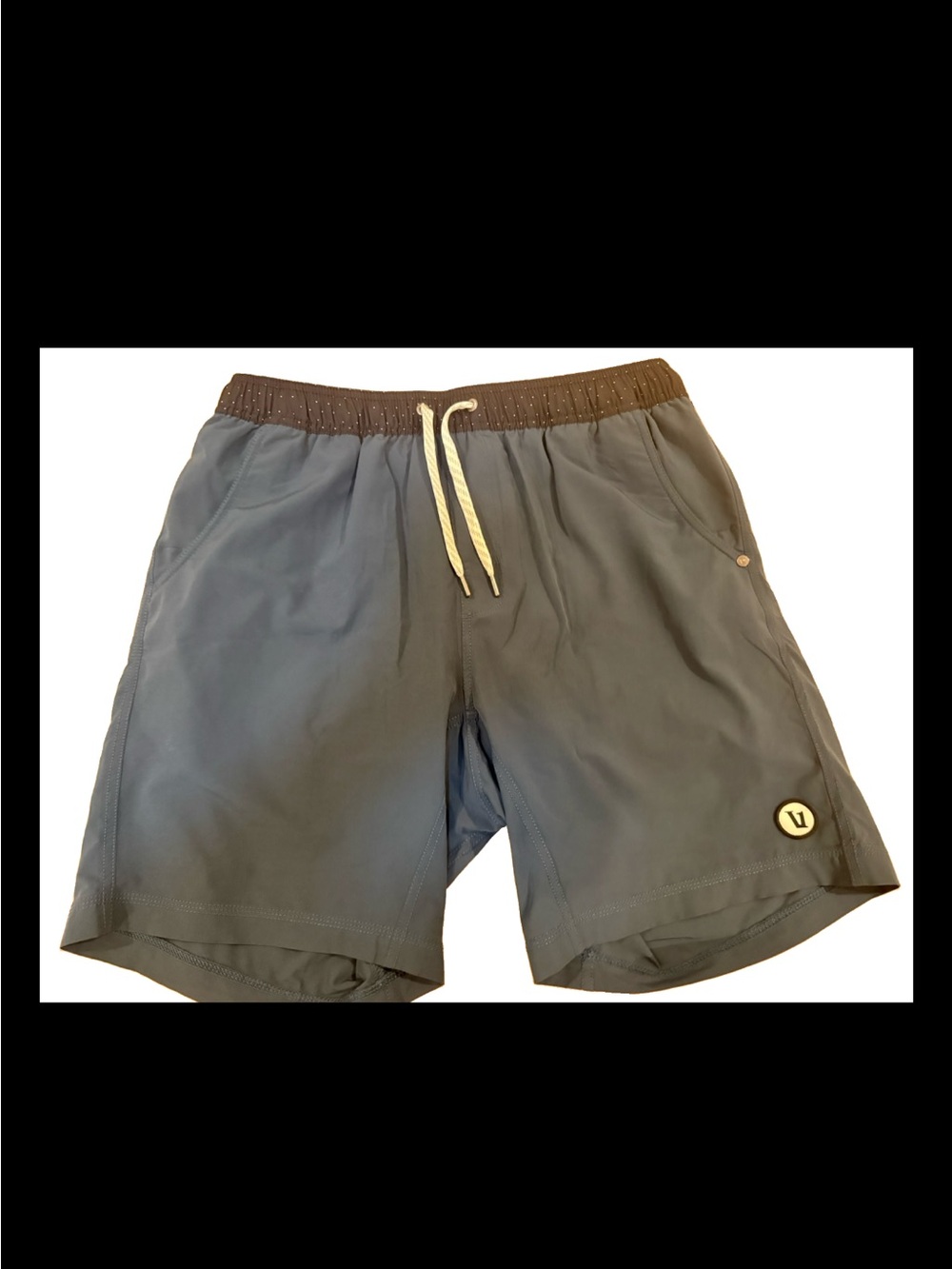 Vuori Kore Shorts Large Mens Blue And Black Athletic Training Shorts 5" Inseam